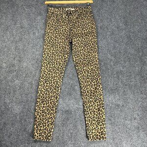 Levis 720 Jeans Womens 27 High Rise Super Skinny Leopard Print Cotton Stretch